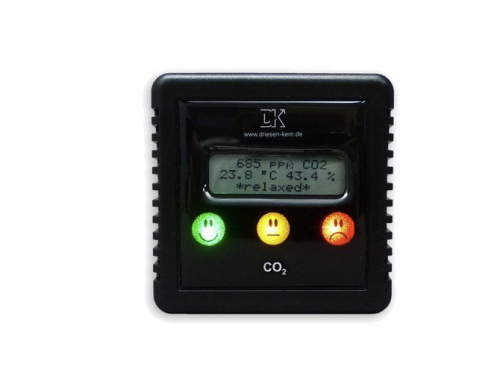 CO2-Ampel DKCO2-MiniLight LCD schwarz Luftgüteampel inkl. Netzteil