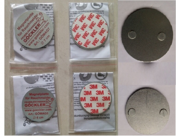 Göckler Rauchwarnmelder Magnet Befestigungsset 7cm