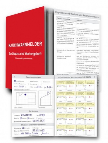 Infra-Pro Rauchmelder Gerätepass Wartungsbuch