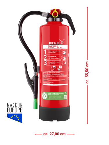 Jockel S6JXF 34 GREEN 2.0 -25°C Schaum Feuerlöscher inkl. Halterung und Plakette