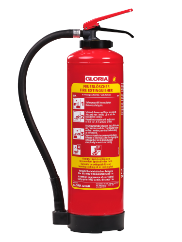 Gloria FA6EASY 6l Fettbrand Feuerlöscher Schaum Frostsicher inkl Halterung u. Plakette
