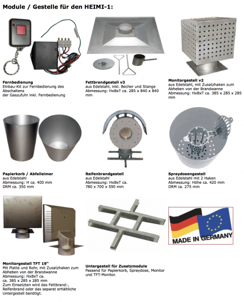 Zubehör Modul E-Motorgestell Generator für Brandsimulator Heimlich HEIMI-1V3.1