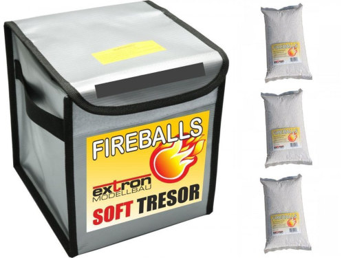 MBS-FIRE FIREBALLS Soft Tresor 200mm inkl. 3x1L Feuerlöschgranulat Extron